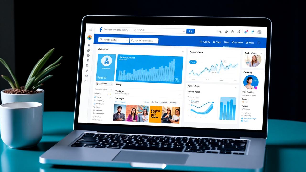 Facebook Ads Manager dashboard showing campaign performance analytics